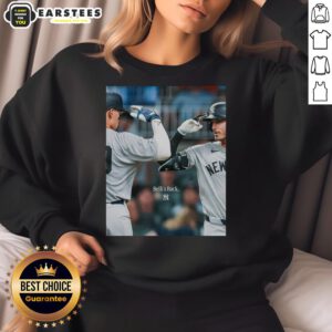 Awesome New York Yankees Back To Back Judge To Belli Bellis Sweatshirt featuring iconic team logo and stylish design.