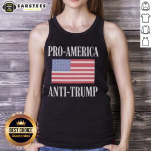 Awesome Pro America Anti-Trump Tank Top featuring bold graphics and patriotic colors for stylish activism.
