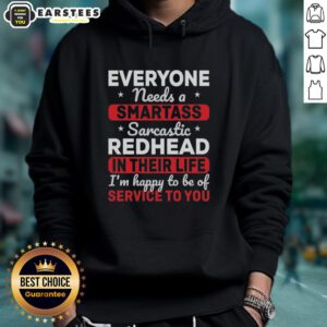 Alt Text: Cute hoodie featuring a sarcastic redhead design, perfect for anyone who loves smartass humor and stylish comfort.