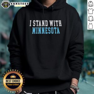 Cute I Stand With Minnesota Hoodie featuring a stylish design and vibrant colors, perfect for showing state pride.