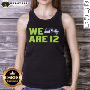 Cute We Are 12 Seattle Seahawks tank top featuring vibrant colors and a stylish design for fans.
