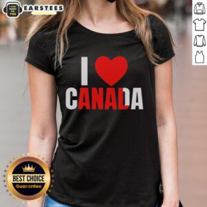 Funny I Love Canada Anal Ladies Tee featuring humorous graphic, perfect for proud Canadians and quirky fashion lovers.