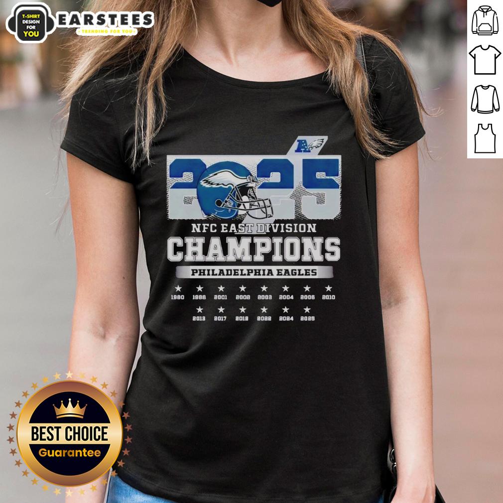 Good 2025 NFC East Division Champions Philadelphia Eagles ladies tee in stylish design, perfect for female fans.