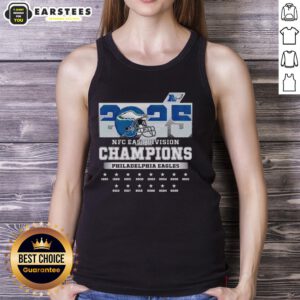 Alt Text: Philadelphia Eagles 2025 NFC East Division Champions tank top design celebrating the team's victory and style.