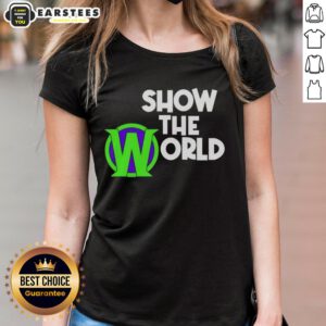 Good Becca Wiley Show The World ladies tee featuring a stylish design, perfect for casual wear and expressing individuality.