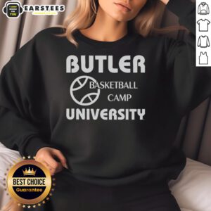 Good Butler Basketball Camp University sweatshirt featuring team colors and logo, perfect for fans and players.