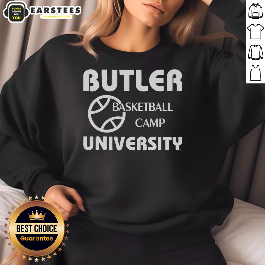 Good Butler Basketball Camp University sweatshirt featuring team colors and logo, perfect for fans and players.