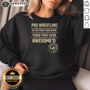 Good Coach Josh Gerry in a cozy sweatshirt featuring 'Most Awesome Thing That Ever Awesomed' design, perfect for fans.