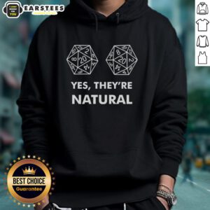 Good D20 Yes They're Natural Hoodie featuring a colorful D20 dice design, perfect for tabletop gaming enthusiasts.