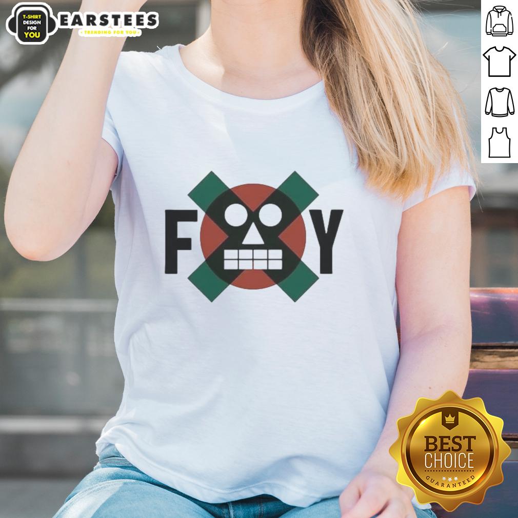 Good Foy Robot Face Indie Soul Meets Digital Edge Ladies Tee featuring a unique graphic design on a stylish shirt.