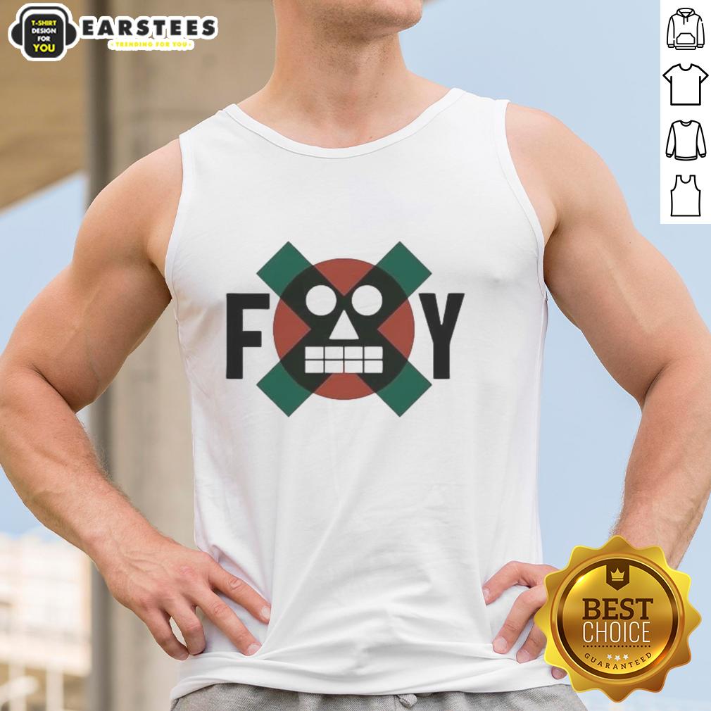 Good Foy robot face tank top featuring indie soul meets digital edge design, perfect for stylish, modern fashion lovers.