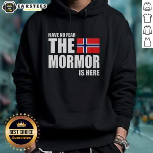 Alt Text: Good Have No Fear The Mormor Is Here flag hoodie in vibrant colors, perfect for cozy fashion and expressing style.