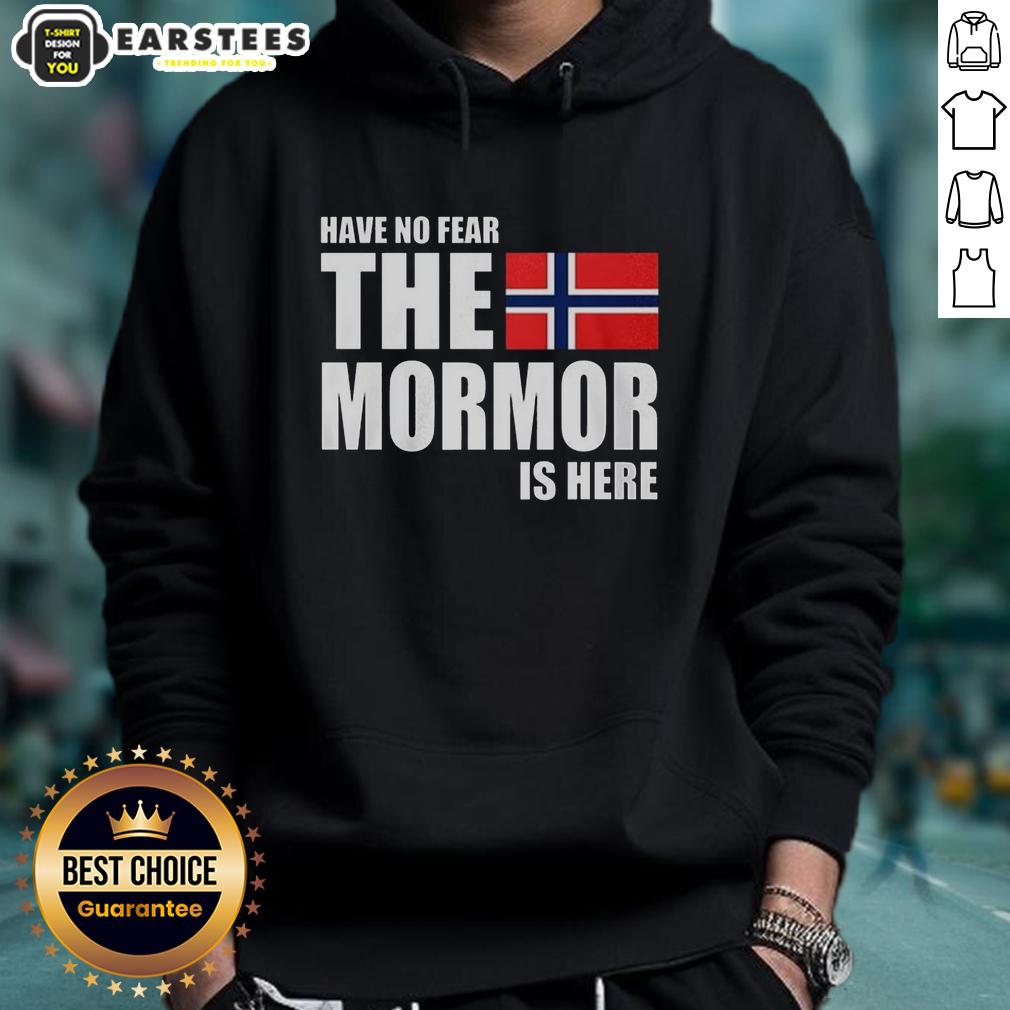 Alt Text: Good Have No Fear The Mormor Is Here flag hoodie in vibrant colors, perfect for cozy fashion and expressing style.