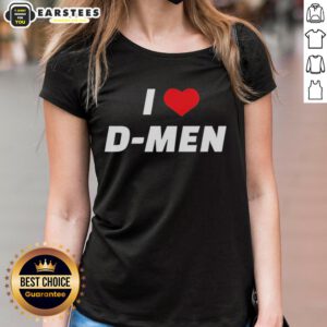 Good I Love D Men ladies tee featuring a stylish design perfect for casual wear and expressing love for men.