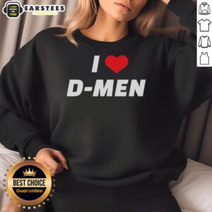Good I Love D Men Sweatshirt in soft fabric, perfect for casual wear, showcasing a stylish and fun design.