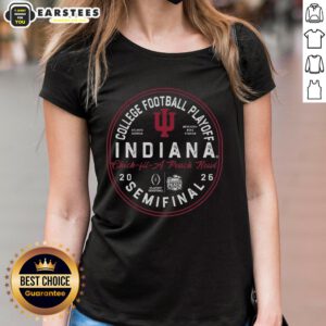 Good Indiana 2026 Peach Bowl Bound Ladies Tee featuring vibrant design for fans celebrating the team's big game.