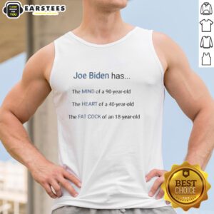 Alt Text: Joe Biden in a tank top, embodying youthful energy with a humorous twist on age and vitality.
