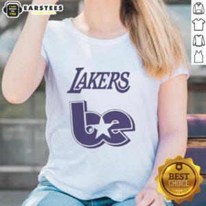 Good Lakers Billie Eilish Basketball Ladies Tee featuring vibrant graphics and sporty design for fans of both.