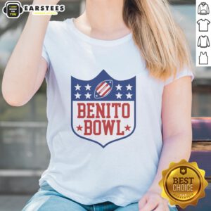 Alt Text: Hot Benito Bowl Bad Bunny's Ladies Tee featuring a vibrant design and stylish fit for fans and fashion lovers.