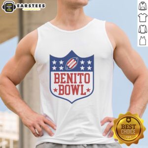 Hot Benito Bowl featuring Bad Bunny's tank top design, showcasing vibrant colors and stylish graphics for fans.