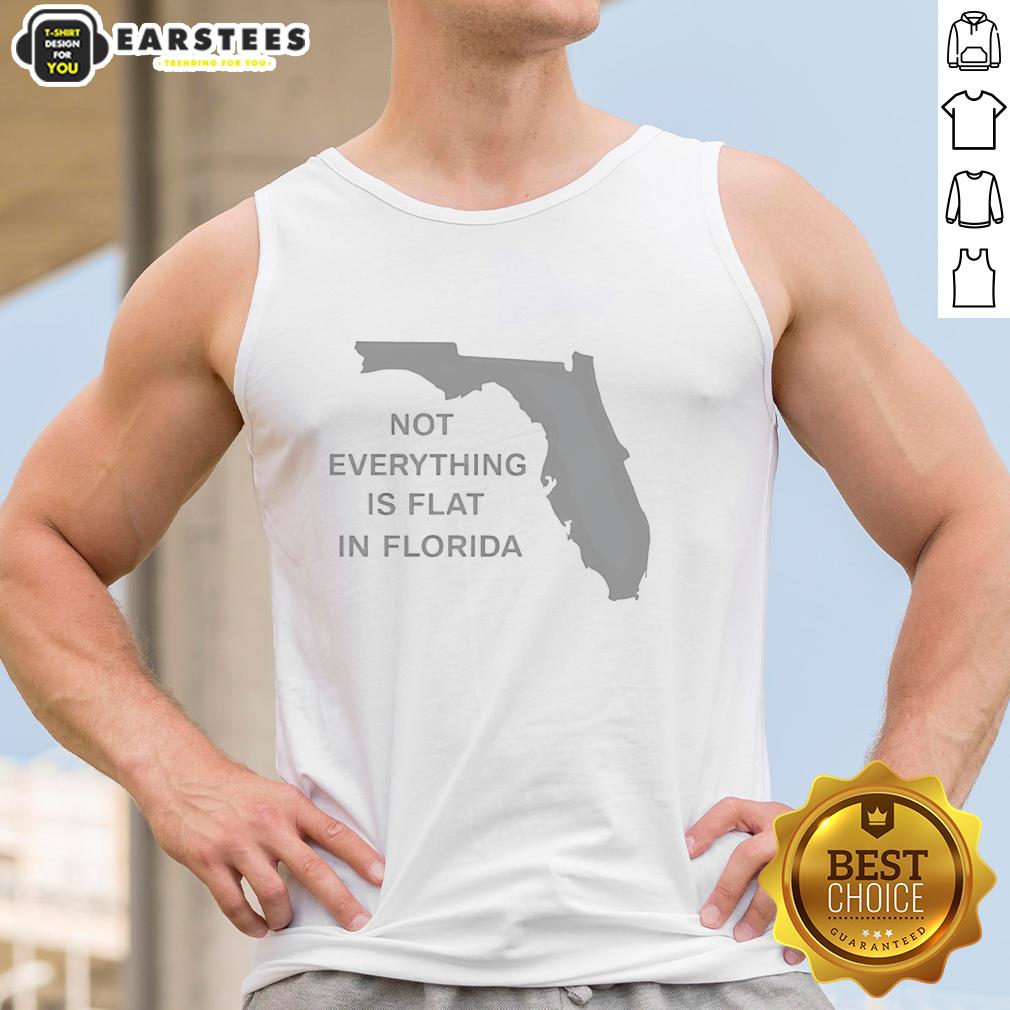 Stylish Florida state tank top with 'Hot Not Everything Is Flat' design, perfect for casual wear in sunny climates.