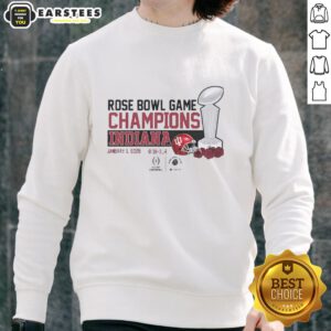 Nice Indiana Hoosiers Football 2026 CFP Rose Bowl Champions Sweatshirt showcasing team pride and championship spirit.