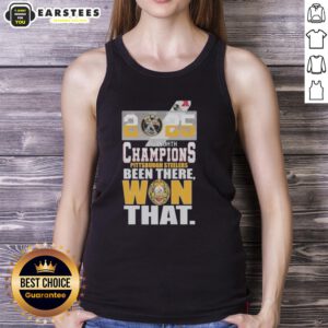 Alt Text: Nice Pittsburgh Steelers 2025 AFC North Champions tank top, showcasing team pride and winning spirit.