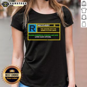 Nice Recovery Rated R Ladies Tee featuring a stylish design for women's casual wear and comfort.