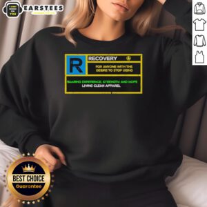 Nice Recovery Rated R Sweatshirt in black with stylish design, perfect for casual wear and comfort.