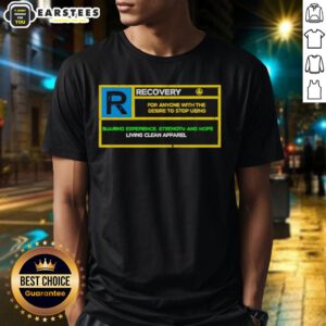 Nice Recovery Rated R T-Shirt featuring bold graphics and a comfortable fit, perfect for casual wear and recovery enthusiasts.