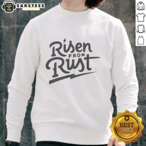 Nice Risen From Rust Buffalo Bills sweatshirt showcasing vibrant team colors and stylish design for fans.