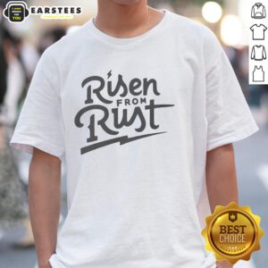 Nice Risen From Rust Buffalo Bills T-Shirt with vintage design and team logo, perfect for fans and collectors.