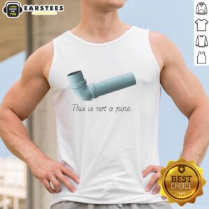Nice This Is Not A Pipe Meme Tank Top featuring iconic artwork, perfect for art lovers and meme enthusiasts.