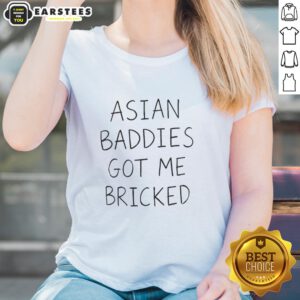 Nice Trump Asian Baddies Got Me Bricked Ladies Tee featuring vibrant graphic design and stylish fit for trendy outfits.