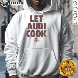 Official Iowa State Cyclones Lets Audi Cook Signature Hoodie in cardinal red with logo, perfect for fans.