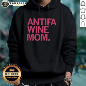 Original Antifa Wine Mom Hoodie featuring a stylish design for activists and wine lovers, perfect for casual wear.