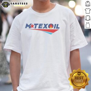 Alt Text: Original Mtex Oil Landman TV Series Logo T-Shirt featuring bold graphics and vibrant colors for fans.