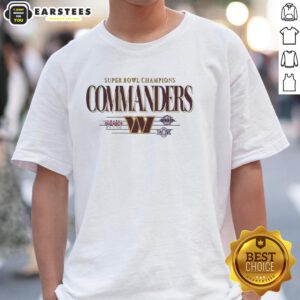 Alt Text: Vintage Washington Commanders Super Bowl Champions XVII XXI XXVI T-Shirt showcasing iconic team history.