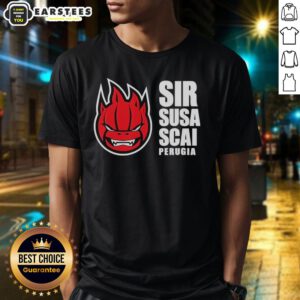 Alt Text: Original Sir Safety Perugia Logo T-Shirt featuring bold team logo on a stylish, comfortable fabric design.