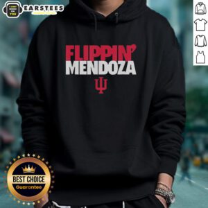 Alt Text: Premium Fernando Flippin Mendoza Indiana Hoosiers football hoodie featuring bold team colors and logo design.