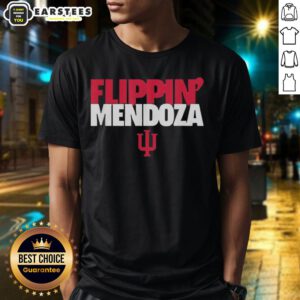 Premium Fernando Flippin' Mendoza Indiana Hoosiers Football T-Shirt featuring vibrant team colors and logo design.