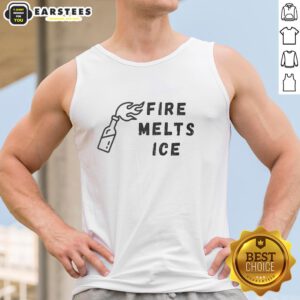 Premium Fire Melts Ice Tank Top featuring a vibrant graphic design, perfect for summer fashion and casual wear.