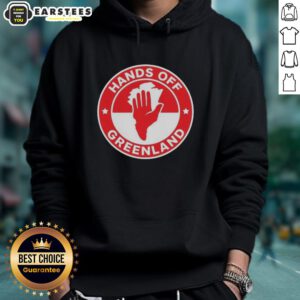 Premium Greenland Hands Off logo hoodie in stylish design, perfect for casual wear and outdoor adventures.