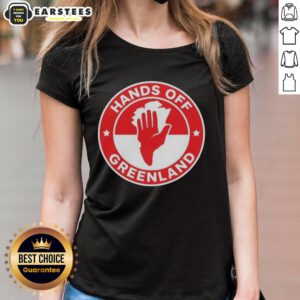 Premium Greenland Hands Off Logo Ladies Tee featuring a stylish design, perfect for casual wear and eco-conscious fashion.