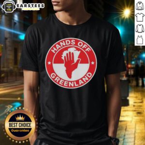 Premium Greenland Hands Off Logo T-Shirt featuring a bold logo design on a stylish, high-quality fabric.