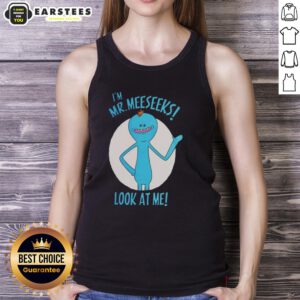 Premium Mr. Meeseeks Look At Me Tank Top featuring vibrant design and comfortable fit for fans of Rick and Morty.