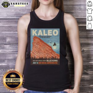 Premium Kaleo Red Rocks 2026 poster tank top featuring vibrant design and concert details for music lovers.