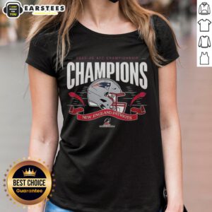 Premium New England Patriots 2025-2026 AFC Championship Champions Ladies Tee, stylish and comfortable fan apparel.