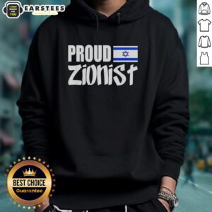 Premium Proud Zionist Israel Flag Hoodie showcasing vibrant blue and white colors, perfect for expressing pride in Israel.
