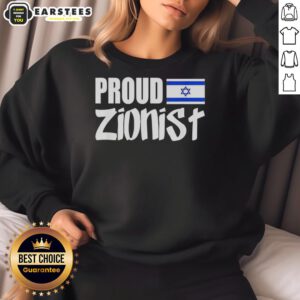 Premium Proud Zionist Israel Flag Sweatshirt featuring vibrant flag design, perfect for expressing support for Israel.